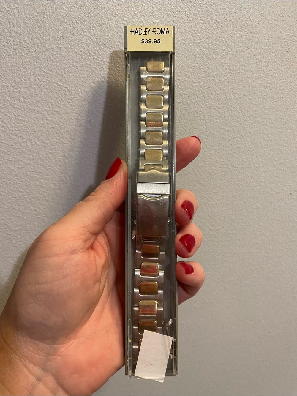 Silver and Gold Two-Tone Metal Watch Band